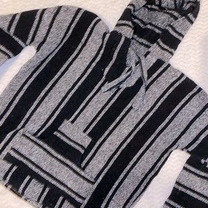 Authentic Made in Mexico Black and White Baja Sweater